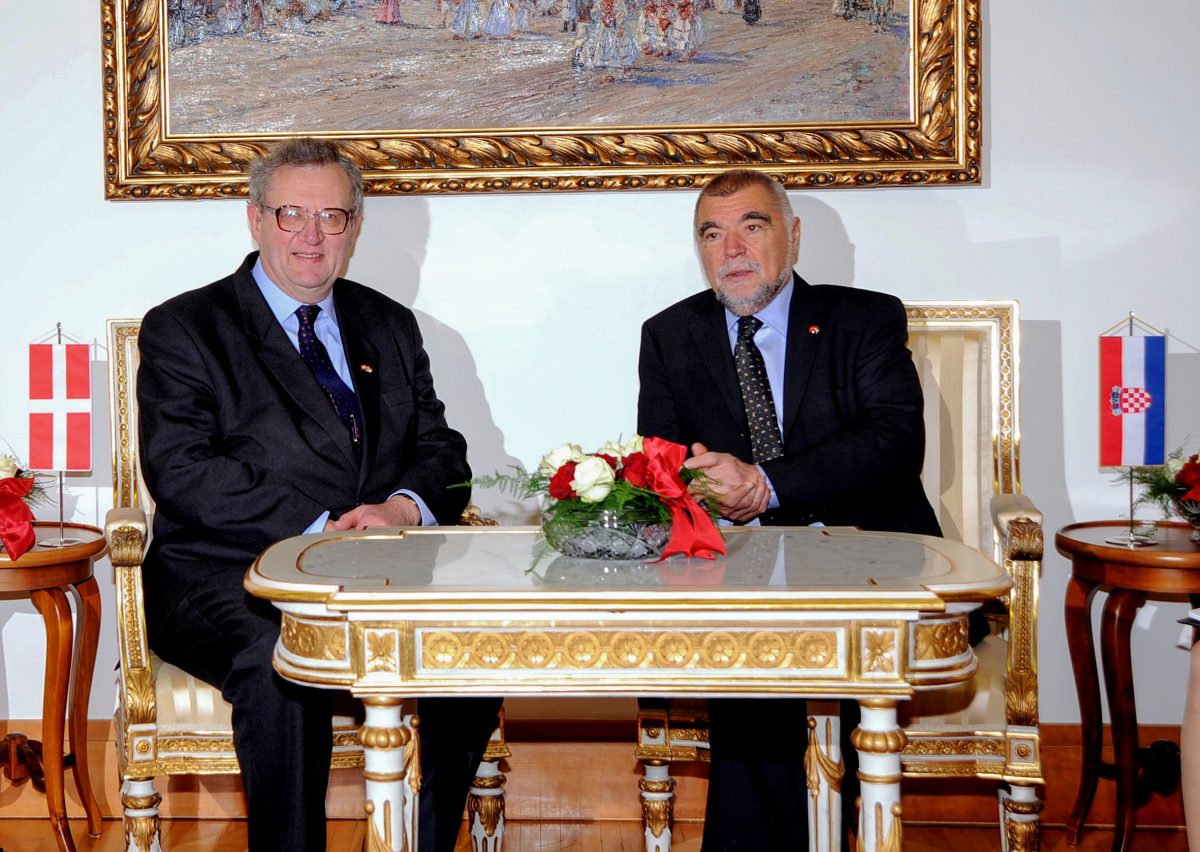 The Grand Master on an official visit to President Mesic in Zagreb