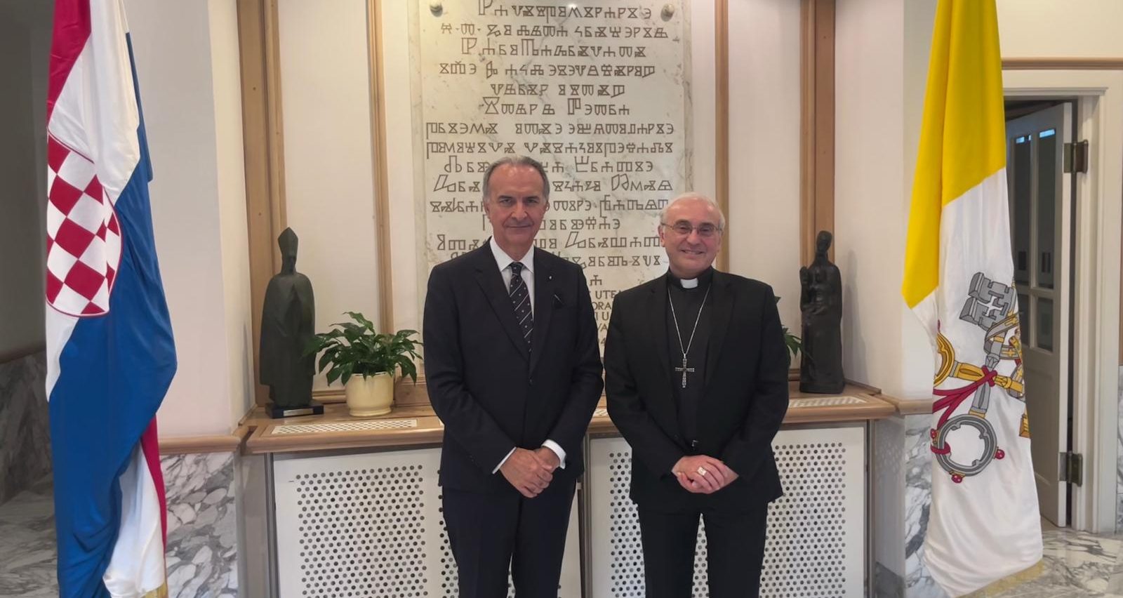 Ambassador Mortini meets with the new Apostolic Nuncio Monsignor Leopoldo Girelli