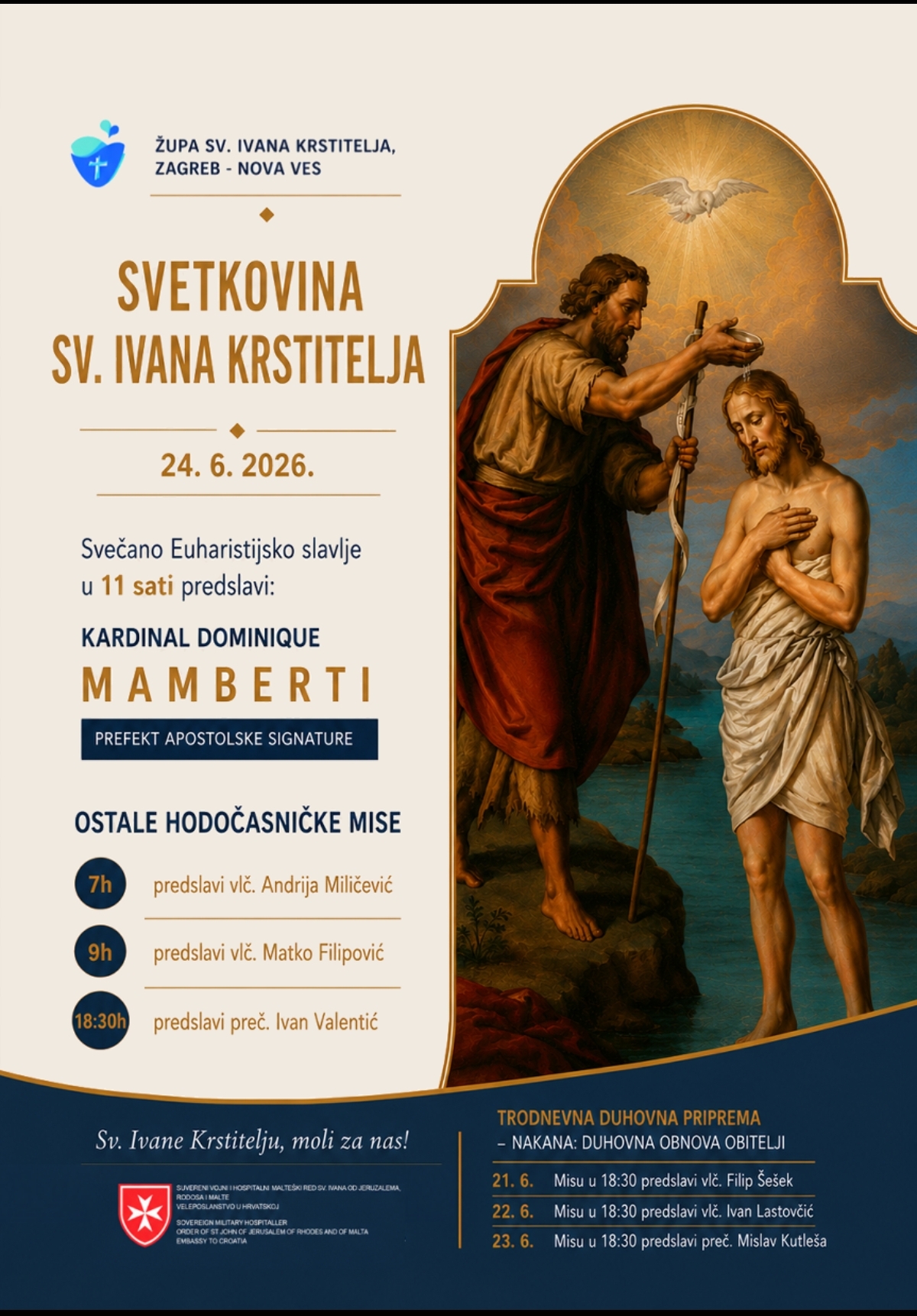 Invitation to the Feast of St. John the Baptist
